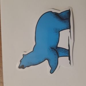 Blue Polar Bear Sticker